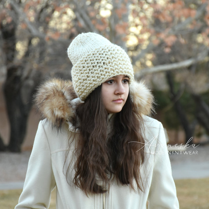 Knit Chunky Woolen Winter Slouchy Hat Beanie | THE MIA