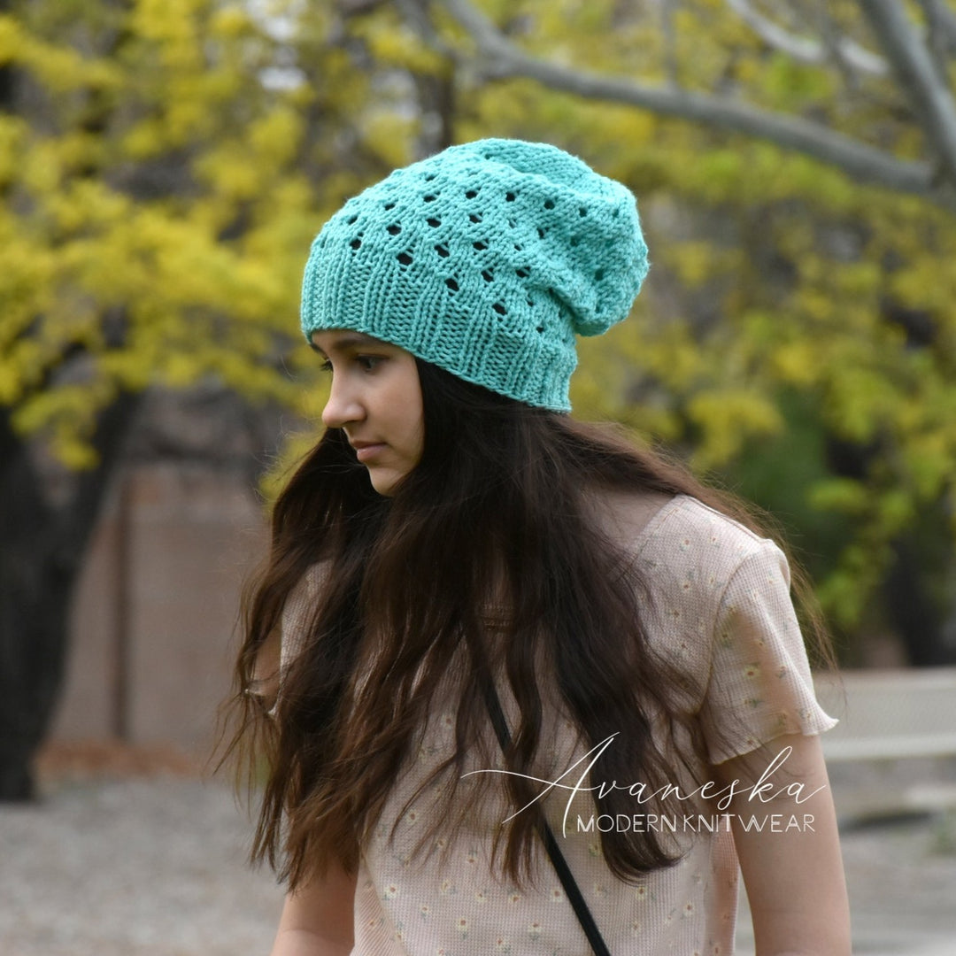Non-Wool Knit Women's Girls Lightweight Slouchy Beanie Hat | The LEEDA