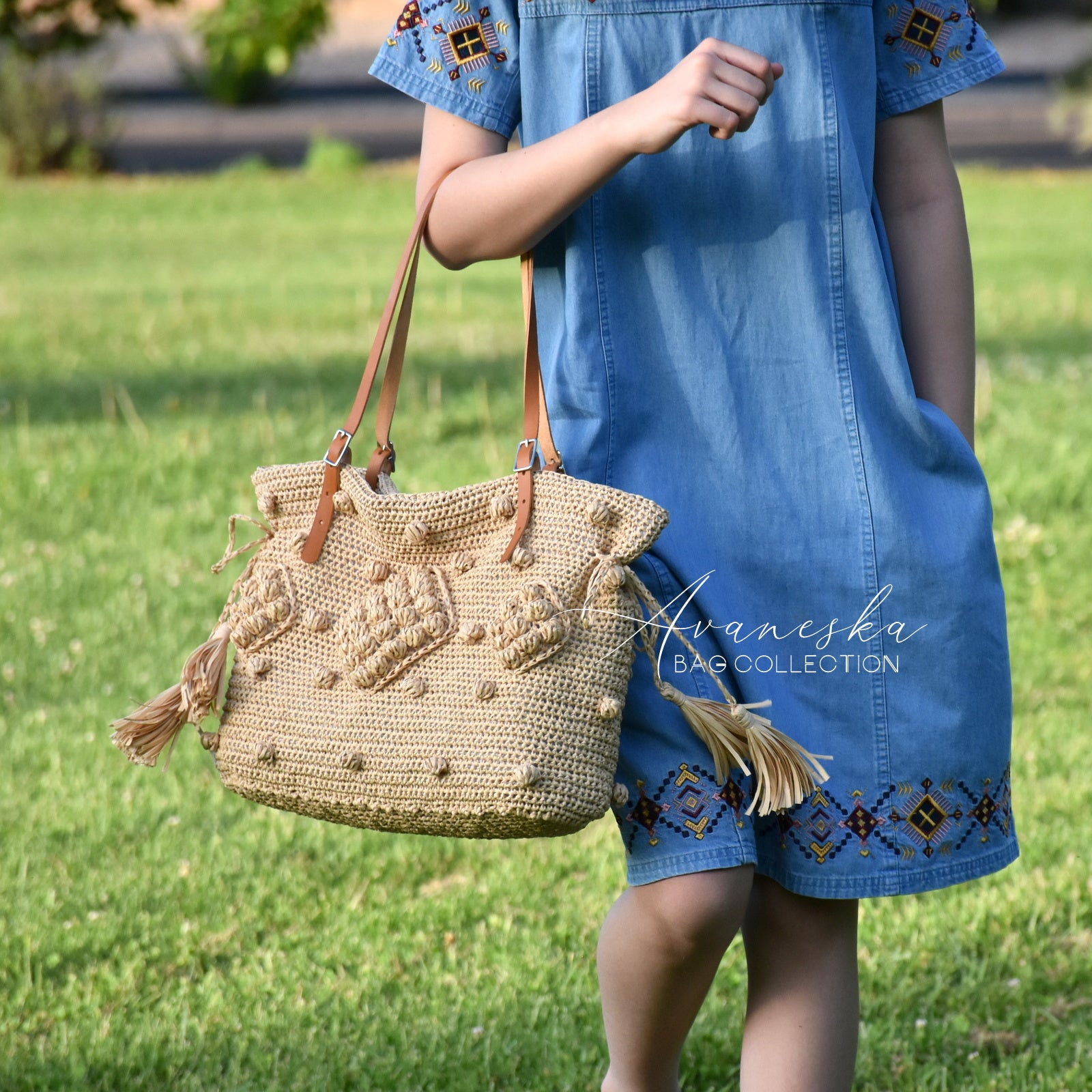 Gerard darel store raffia bag