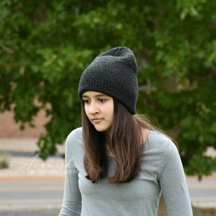 Non-Wool Knit Unisex Slouchy Beanie Hat | The HARPER