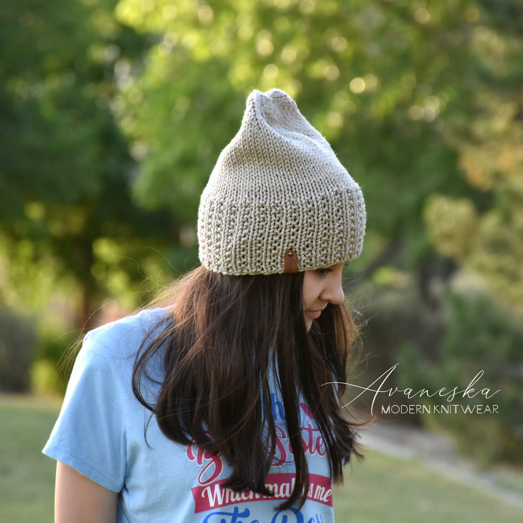 Non-Wool Knitted Women's Girls Lightweight Slouchy Beanie Hat | The VESPER