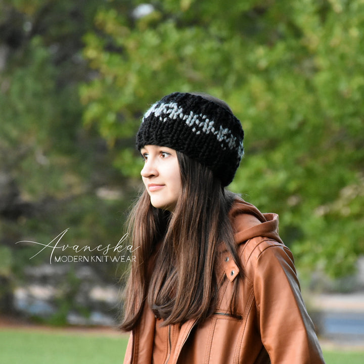 Knit Chunky Fair Isle Nordic Women Ear Warmer | THE EIRA