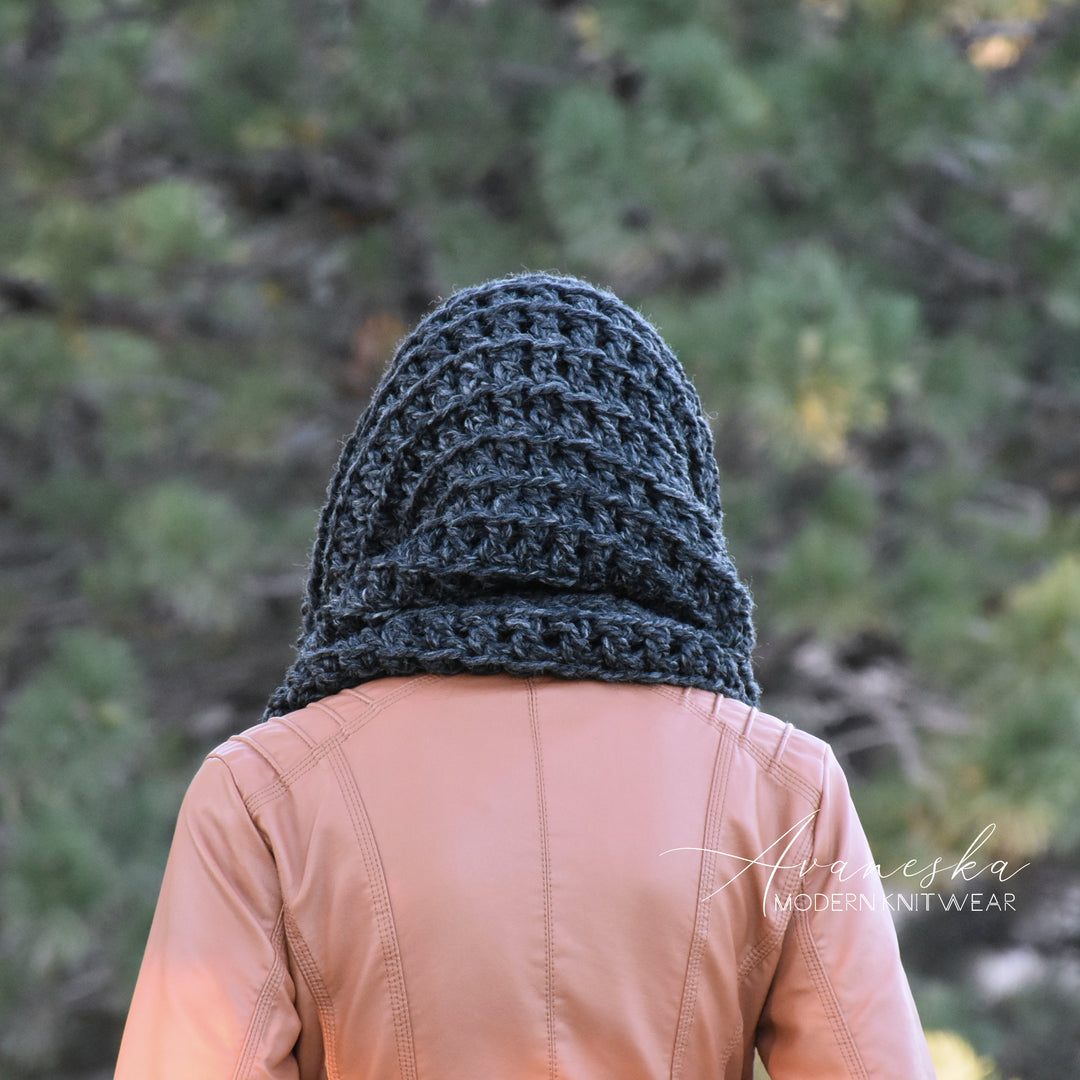 Knit Crochet Chunky Women's Cowl Hood Scarf | THE MOSCOW
