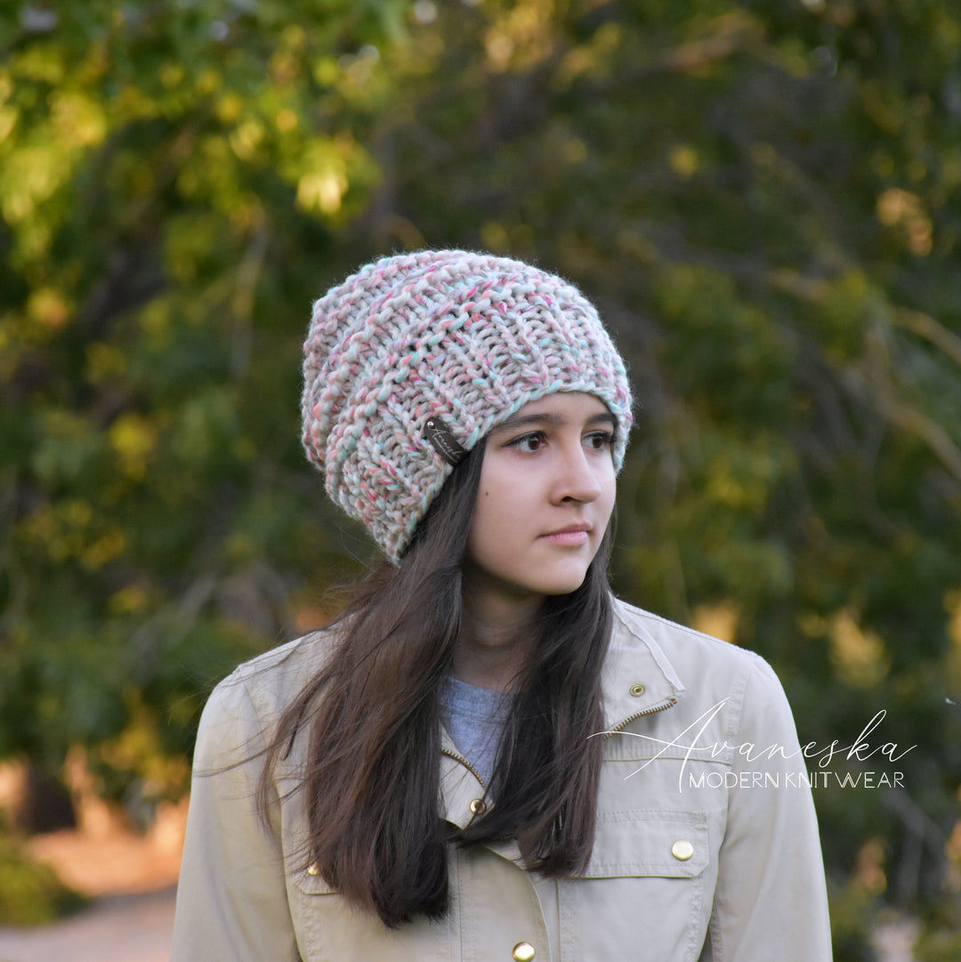Knit Chunky Woolen Winter Slouchy Hat Beanie Toque | THE IZARA