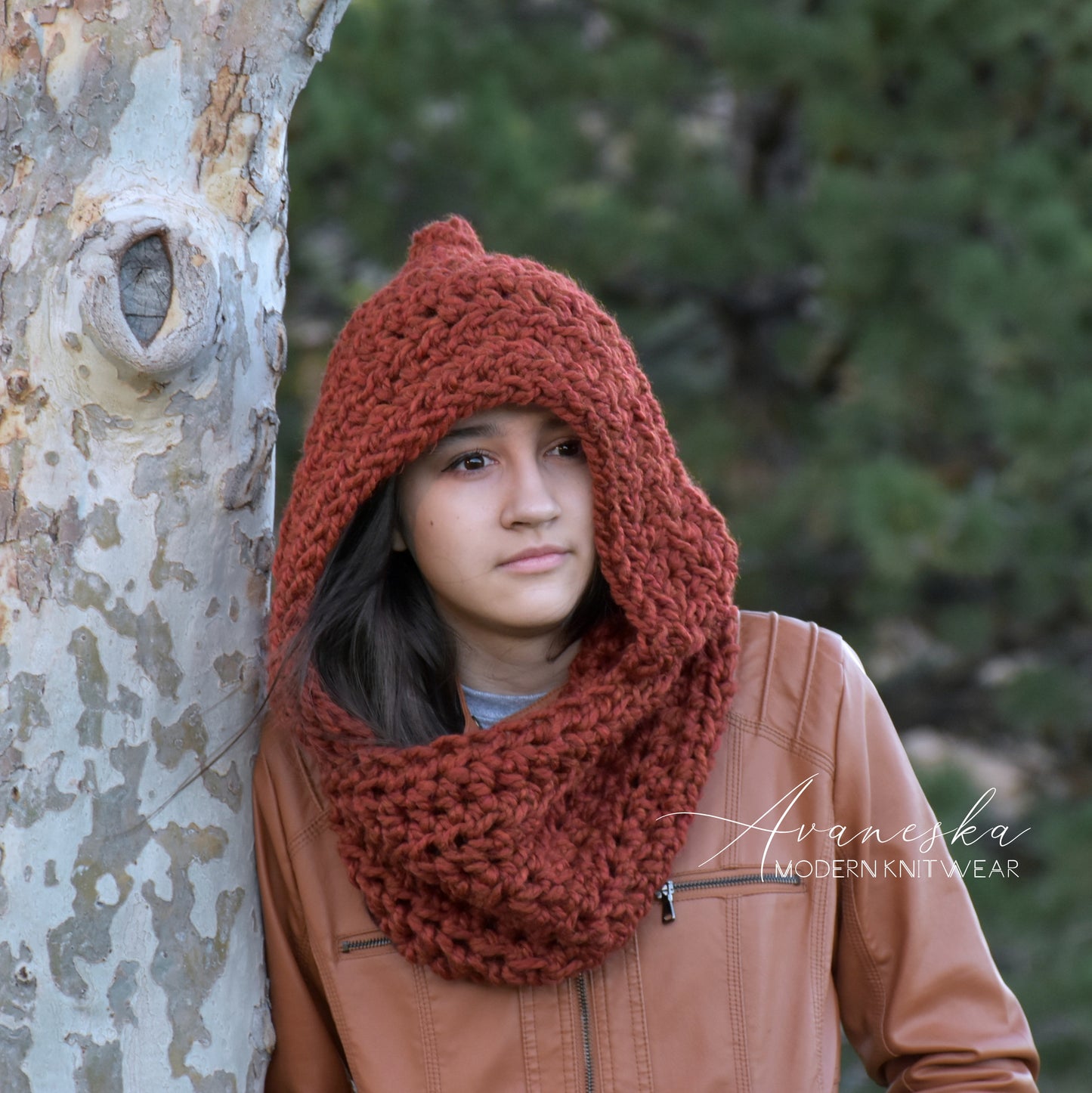 Winter Woolen Chunky Scarf with Hood