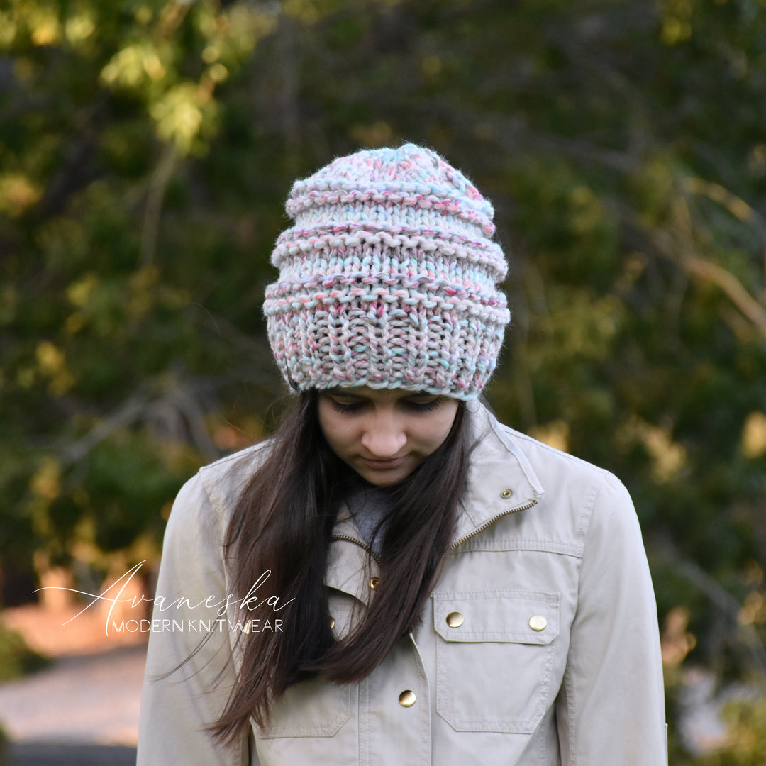 Knit Chunky Woolen Winter Slouchy Hat Beanie Toque | THE IZARA