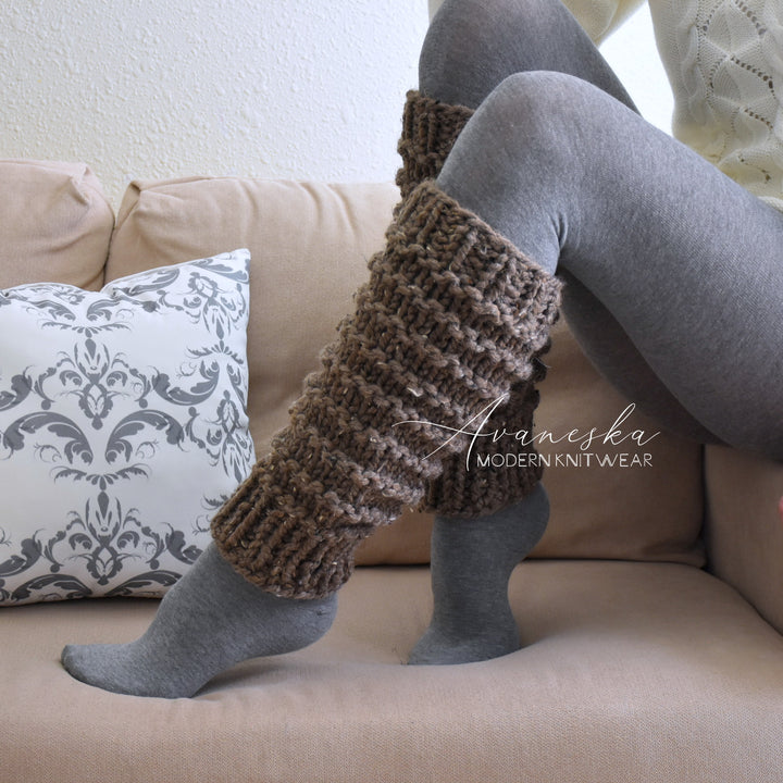 Chunky Knitted Woolen Leg Warmers | THE CUSHIES