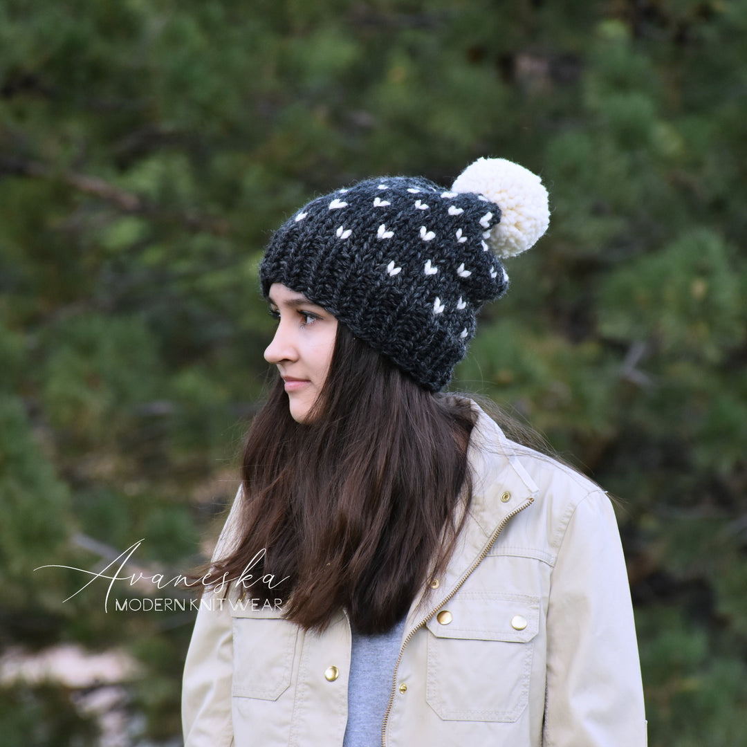 Chunky Knit Fair Isle Woman's Woolen Winter Slouchy Hat | THE NORDIC TALES