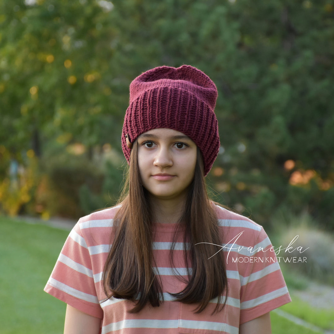 Non-Wool Knit Womens Girls Lightweight Slouchy Beanie Hat | The HARLEY