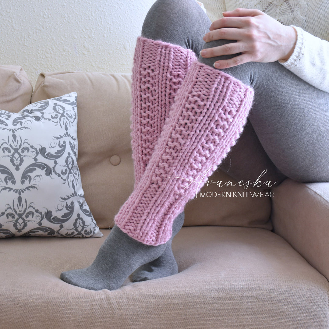 Chunky Knit Woolen Leg Warmers | THE COMFIES