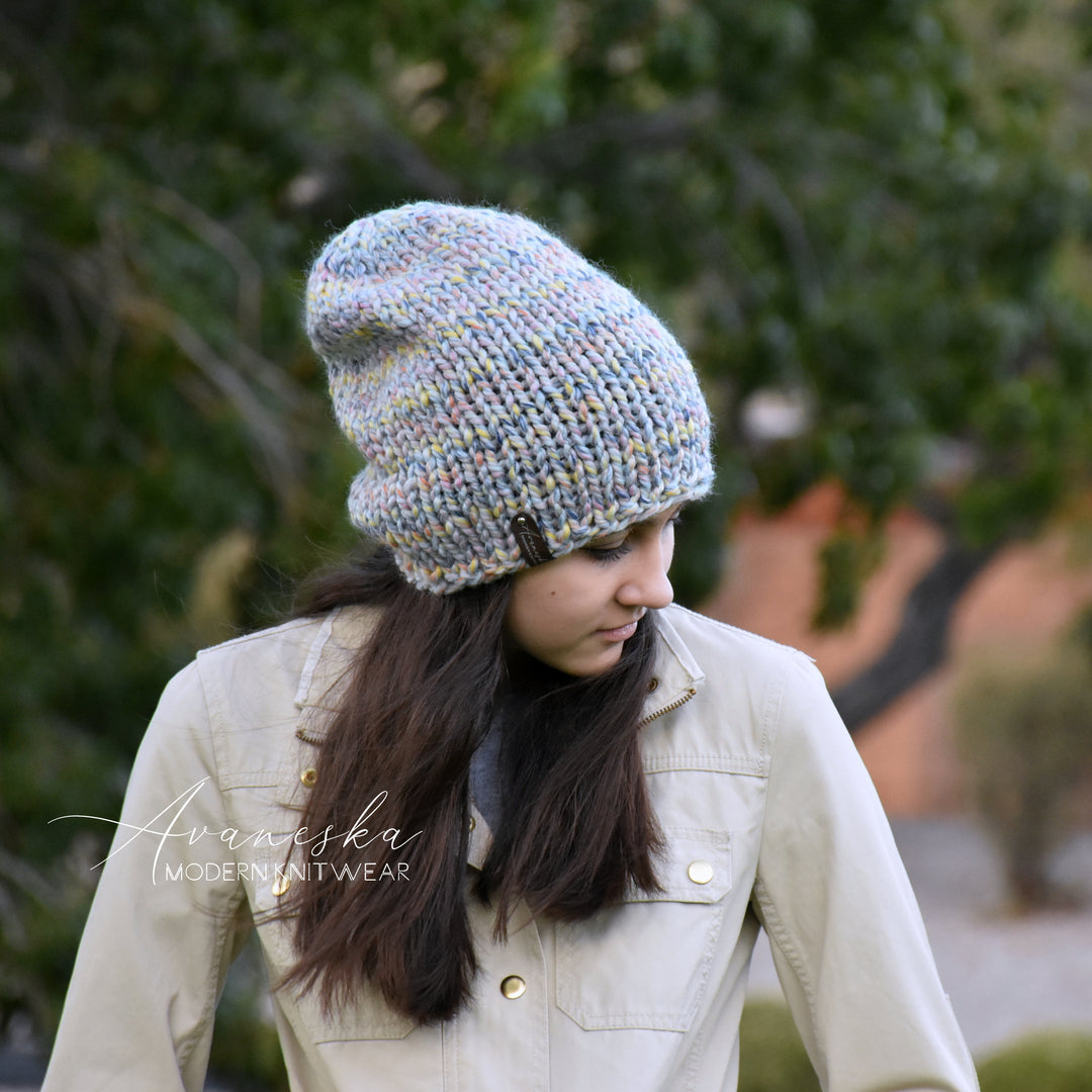 Knitted Chunky Woolen Winter Extra Slouchy Hat Beanie Toque | THE NIXI