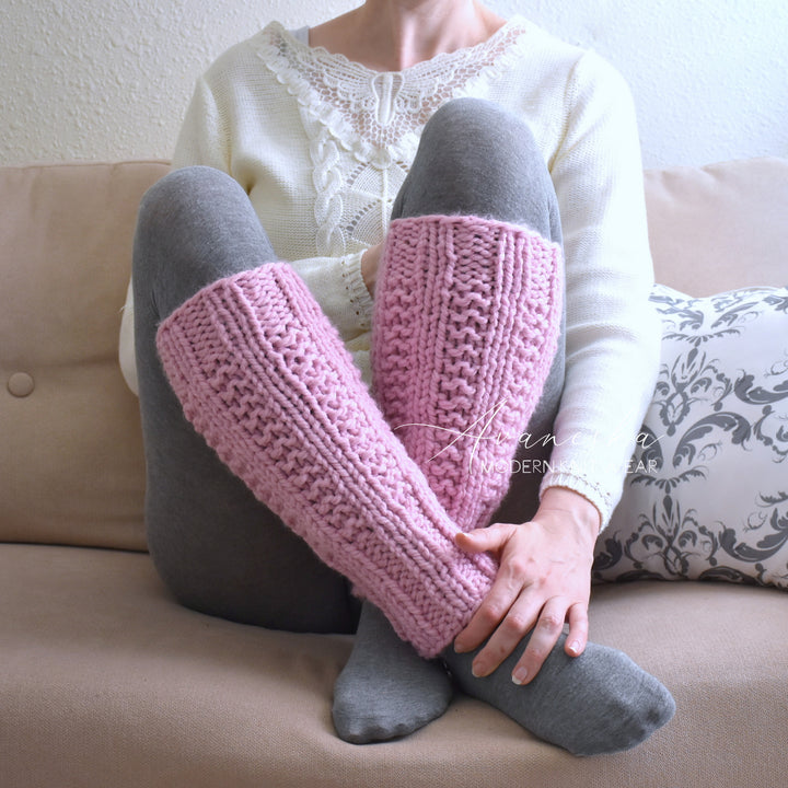 Chunky Knit Woolen Leg Warmers | THE COMFIES