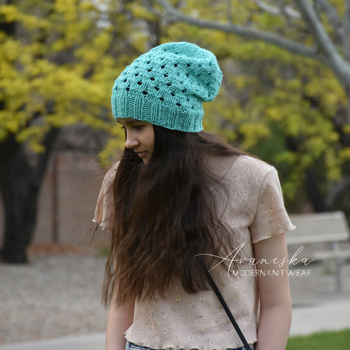 Non-Wool Knit Women's Girls Lightweight Slouchy Beanie Hat | The LEEDA