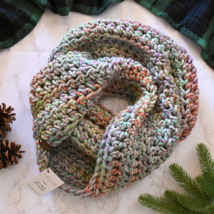 Knit Crochet Woman Chunky Cowl Hood Scarf | THE PRAGUE