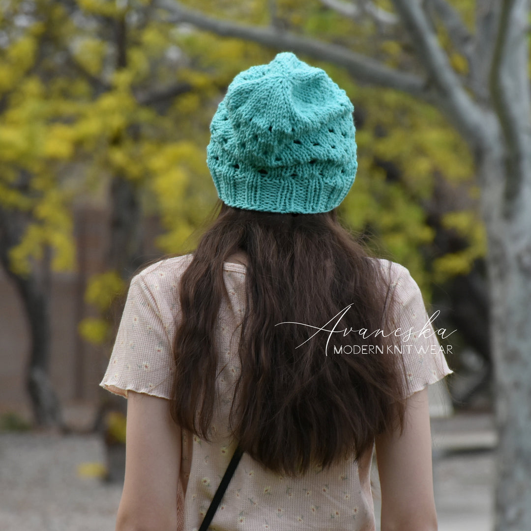 Non-Wool Knit Women's Girls Lightweight Slouchy Beanie Hat | The LEEDA