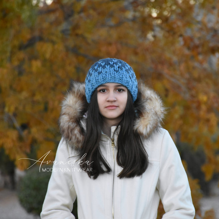 Knit Chunky Fair Isle Nordic Women Ear Warmer | THE HOLLI