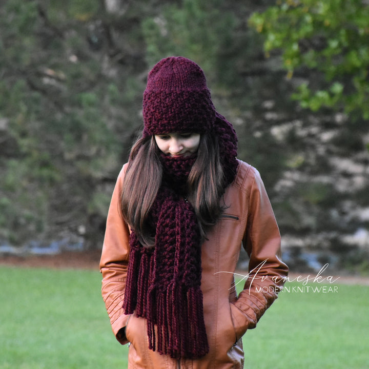 Knit Woolen Winter Chunky Bulky Classic Long Fringe Scarf