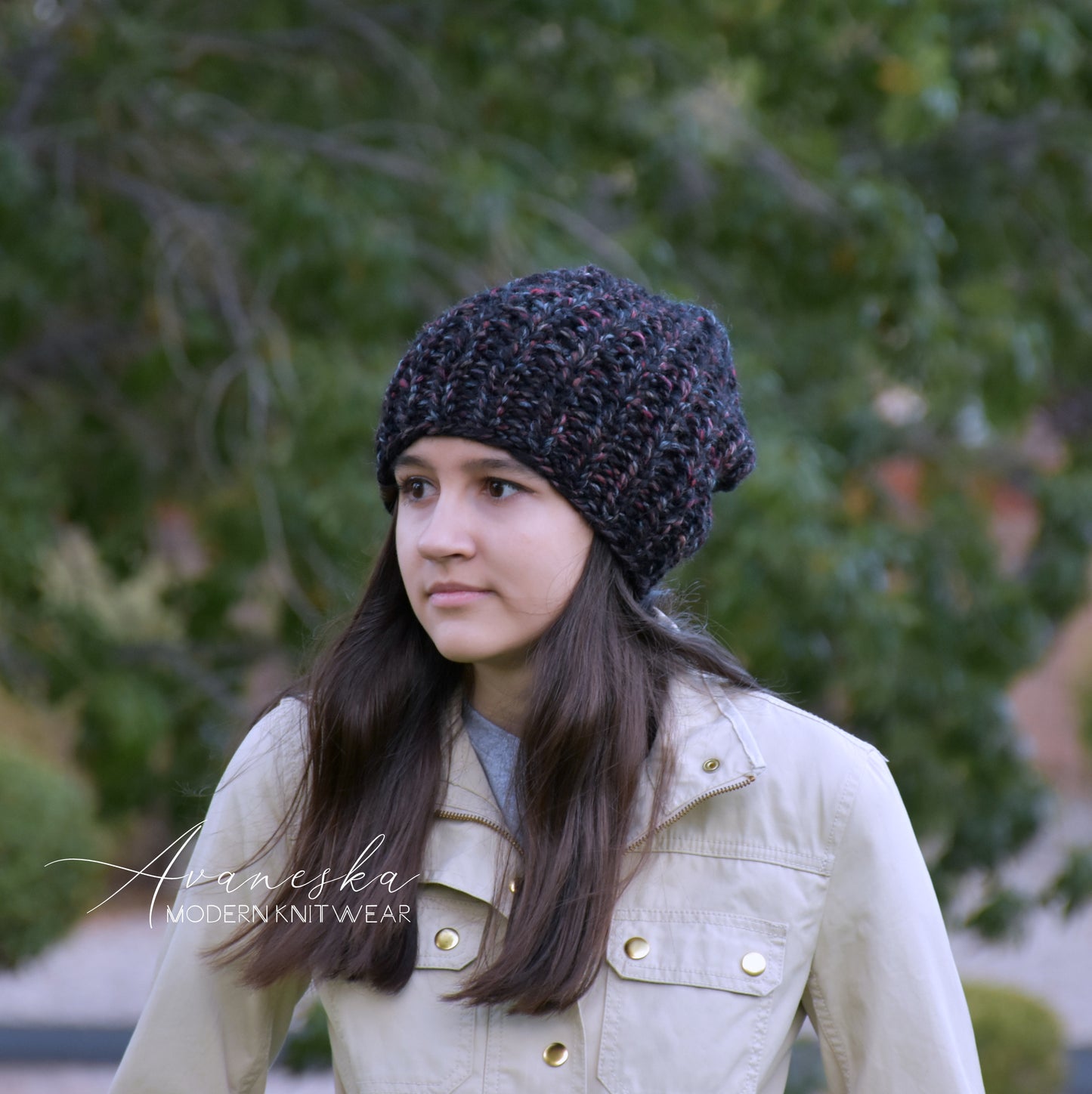 Woman's Knit Wool Winter Chunky Slouchy Hat