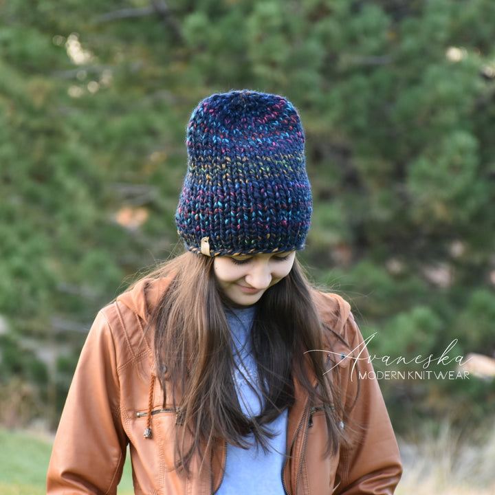 Knitted Chunky Woolen Winter Slouchy Hat Beanie Toque | THE RHEA