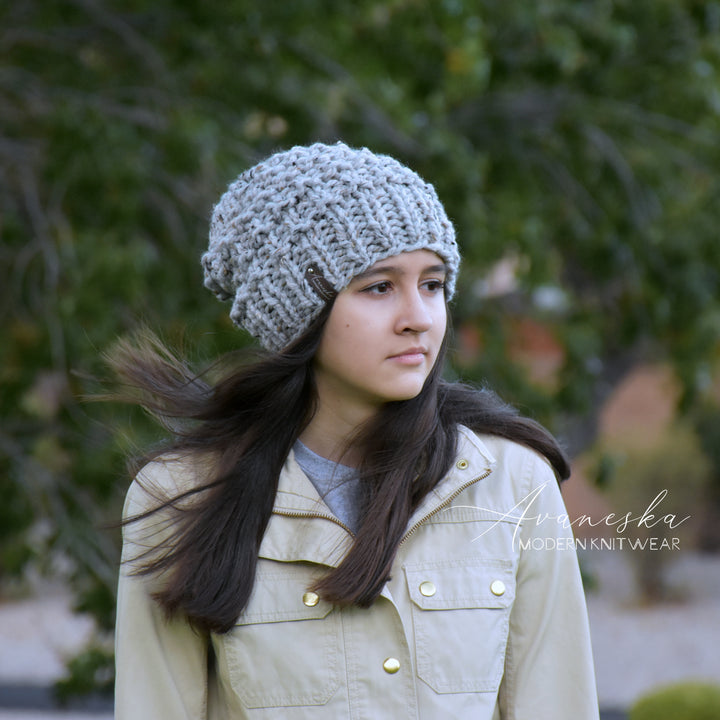 Knitted Chunky Woolen Winter Slouchy Hat Beanie Toque | THE TRIXIE