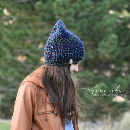 Woman's Chunky Woolen Knit Beanie Hat