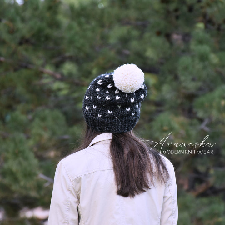 Chunky Knit Fair Isle Woman's Woolen Winter Slouchy Hat | THE NORDIC TALES