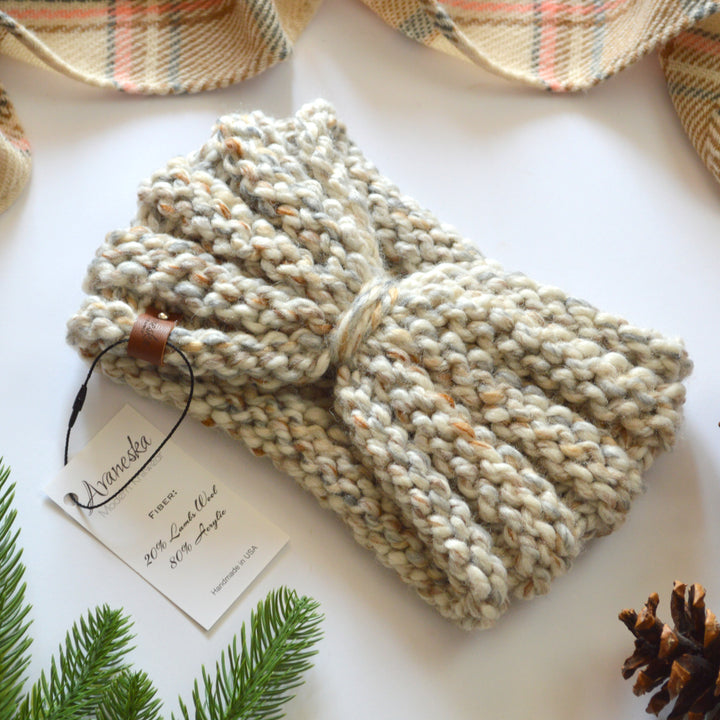 Knit Turban Twisted Ear Warmer Headband | THE CHARLOTTE