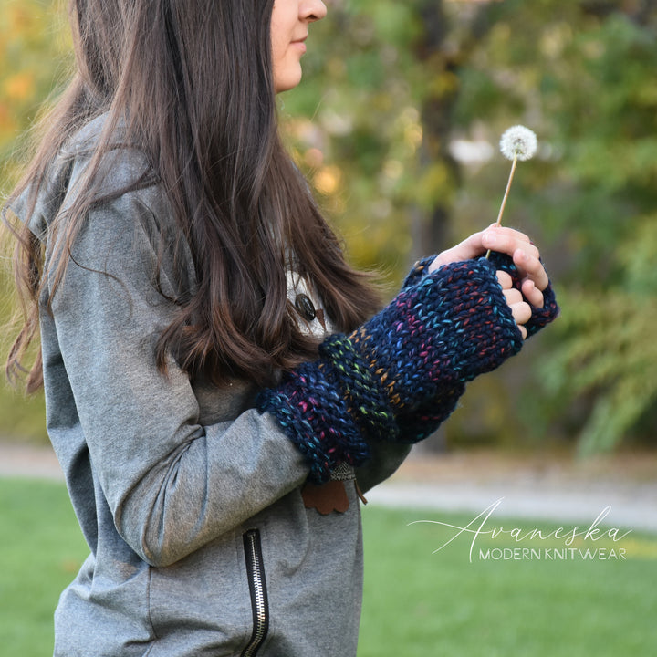 Knit Chunky Fingerless Arm Warmers Gloves | THE KEMPTENS