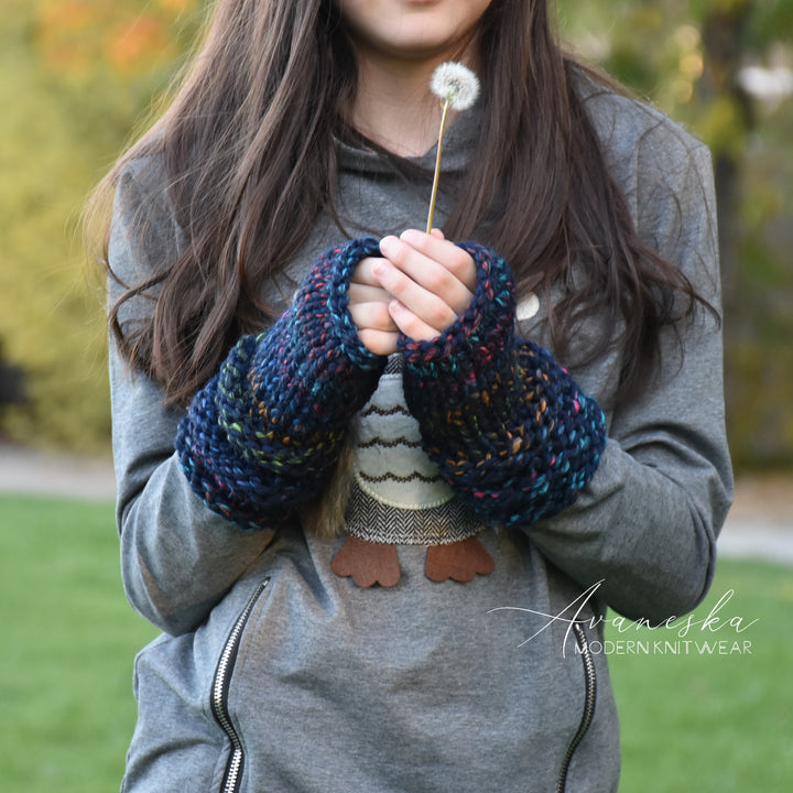 Knit Chunky Fingerless Arm Warmers Gloves | THE KEMPTENS