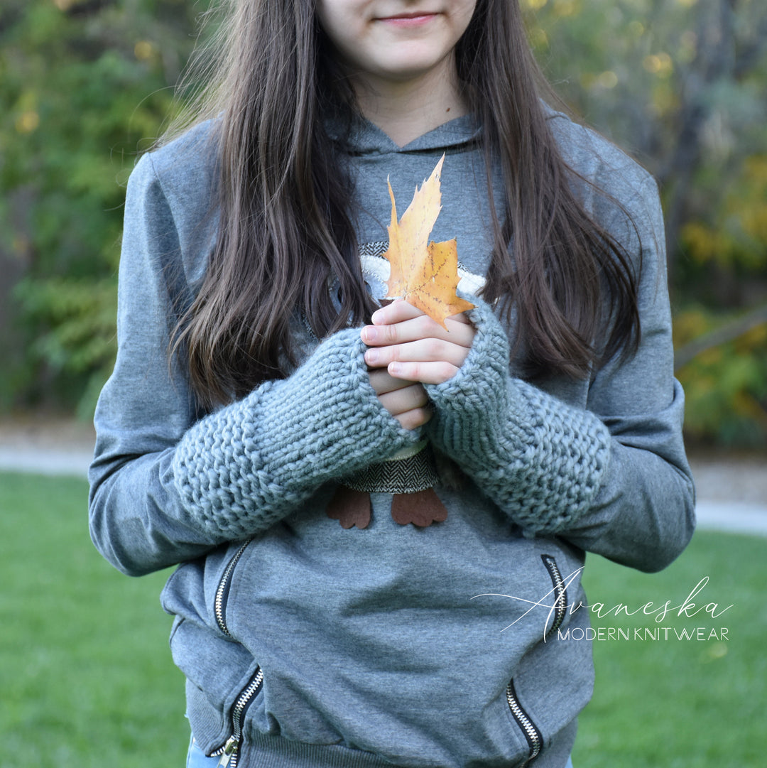 Knit Chunky Fingerless Arm Warmers Gloves | THE FALSTONES