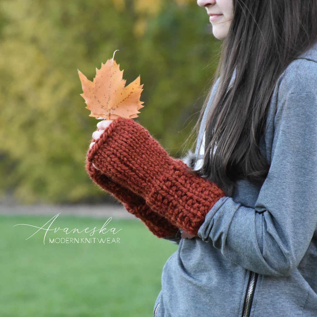 Knit Chunky Fingerless Arm Warmers Gloves | THE ROCKLANDS