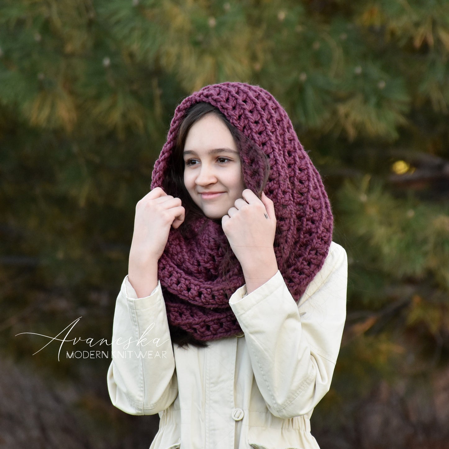 Woman's Knit Crochet Wool Winter Bulky Chunky Oversized Scarf