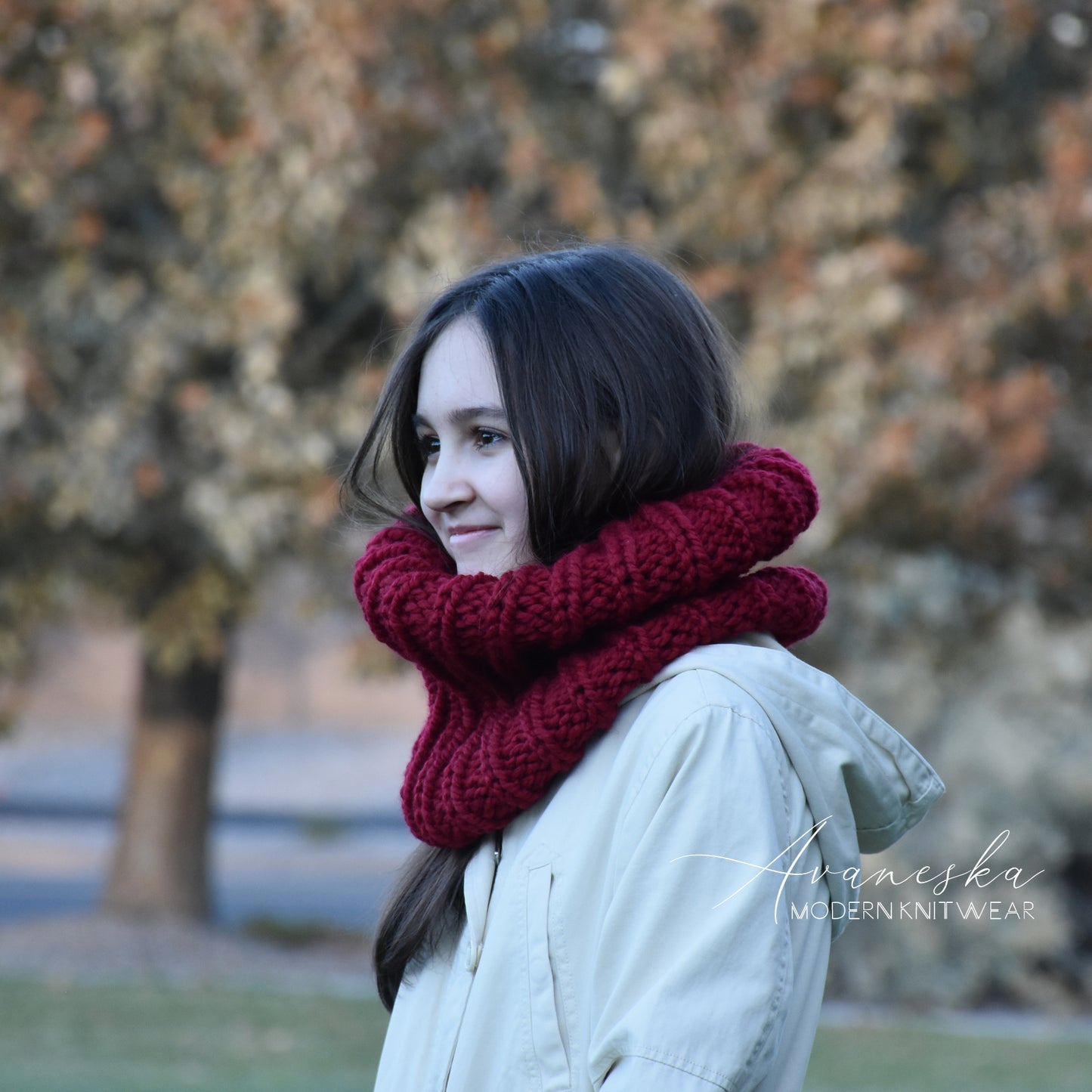 Winter Woolen Knit Chunky Scarf Cowl Collar